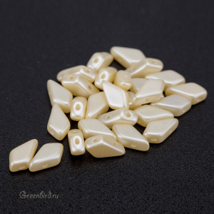 Kite Beads 9x5mm, Pastel Cream, 5 гр (#25039)
