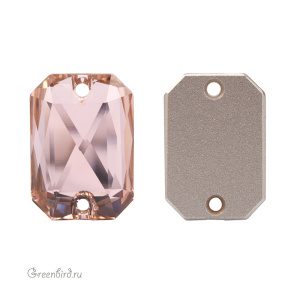 3252 Emerald Cut Sew-on Stone 20х14 мм – Vintage Rose (#319)