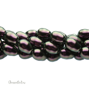 Swarovski 5821 Жемчуг капля 11x8 мм, иризирующий пурпурный (#943), 1 шт.
