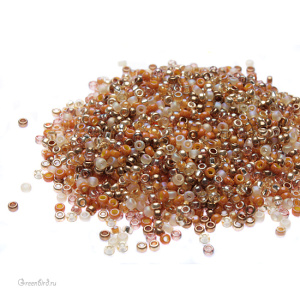 Бисер японский круглый MIYUKI Round 15/0, микс Gold Medely (#MIX50), 10 г