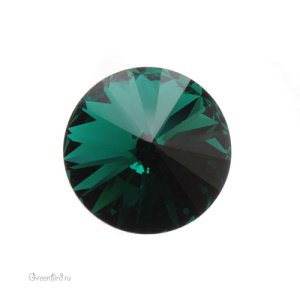 Swarovski 1122 Риволи 12 мм, изумруд (#205), 1 шт.