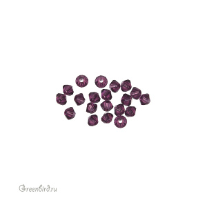 Swarovski 5328 Биконусы 2,5 мм, аметист (#204), уп. 20 шт.