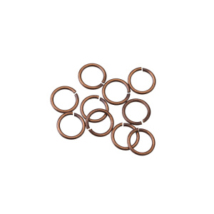 Соединит. кольца TierraCast 6 мм, ант. медь, уп.10 шт (#TC-0025-18-10)