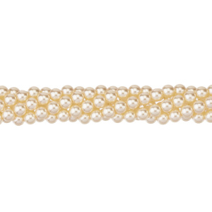 Crystalbird Жемчуг круглый 6 мм, светлое золото, нить (#33)