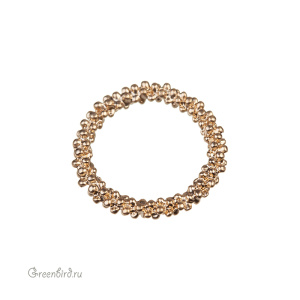 Коннектор-кольцо "Венок" 21,5х23,8 мм, матовое золото, 1 шт. (9M592), Корея