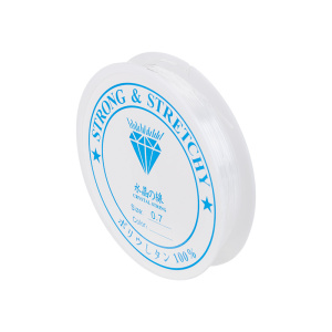 Резинка для браслетов Strong Stretch, 0,7 мм, прозрачный, 10 м (#CN-BE-003)