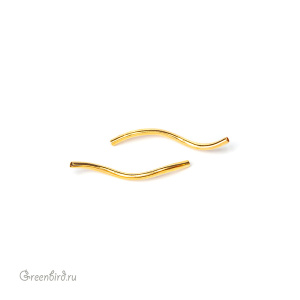 Металлическая трубочка 20 мм, золото, 1 шт. (#TUB01GP)