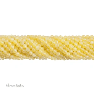 Бусины граненые "Шар" 4 мм, желтый, нить (#SVA-BEAD-311)