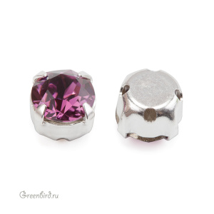 Swarovski 53203 Шатон Монтис SS29, серебро, аметист (#204), 1 шт.