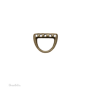D-замок "Пять отверстий", ант. латунь, 1 шт. (#TC-6174)