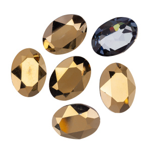 Уценка: Swarovski 4120 Овал 18х13 мм, золото (#001AUR), 1 шт.