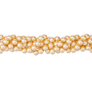 Жемчуг Crystalbird, круглый, 8 мм, Gold, нить (#27)