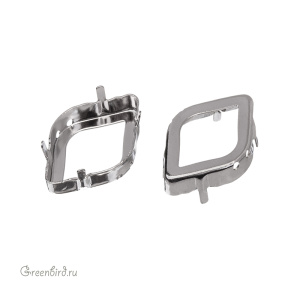 4230 Оправа для ювелирного кристалла Lemon FS 23х15 мм, белая бронза