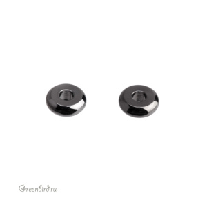 Бусина-разделитель "Шайба", 4,3х1,6 мм, gunmetal, 1 шт. (#SVABM-26T)