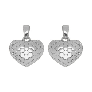 Подвеска "Сердце", цв. родий, 1 шт. (#SV1701-Pendant-164R)