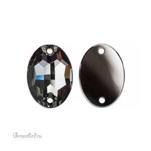 3210 Oval Sew-on Stone 10х7 мм – Silver Night (#001SINI)