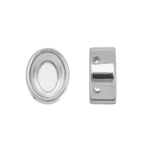 Оправа Crystalbird для 4120 Oval FS 8х6 мм, родий (#CBST-20)