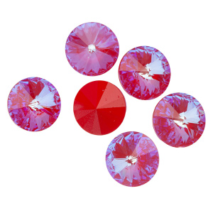 Уценка: Swarovski 1122 Риволи 14 мм, королевский красный делайт (#001L107D), 1 шт.