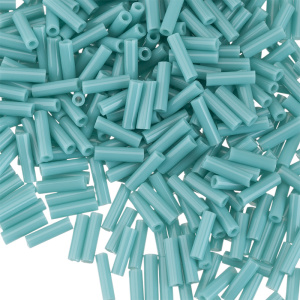Бисер MIYUKI Bugle 6mm – Opaque Turquoise Green (#412), 10 г