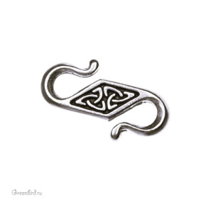 S-замок, ант. серебро, 1 шт. (#TC-6032) S-замок, ант. серебро, 1 шт. (#TC-6032)