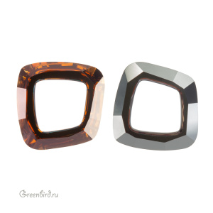 Swarovski 4437 Космик Квадрат 14 мм, медный CAL'V'SI (#001COCVS), 1 шт.