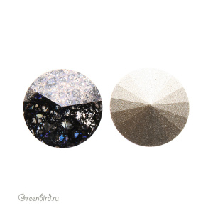 Swarovski 1122 Риволи 12 мм, черная патина (#001BLAPA), 1 шт.