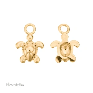Подвеска "Черепаха", золото, 1 шт. (#SV1701-Pendant-66G)