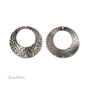 JBB Коннектор "Смещенный диск Hammertone 3:1", ант. серебро (JB-7328)