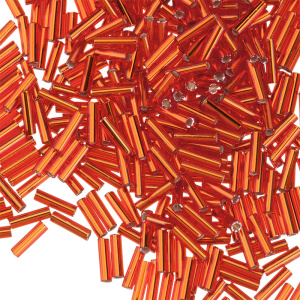 Бисер MIYUKI Bugle 6mm – Red (#43), 10 г