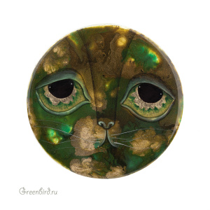 Авторский кабошон, ручная роспись (#JN3-16-1)