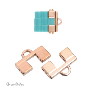 CYMBAL Концевик "Piperi" для TILA на 3 нити, розовое золото, 1 шт. (#TL-012362-RG)