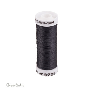 Шелковая нить Au Ver a Soie Soie Gobelins, темно-серый, 50 м (#3226)