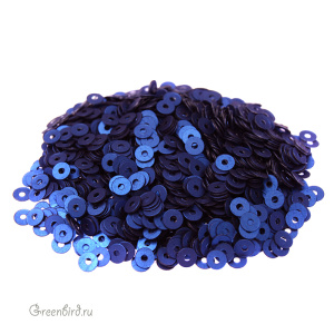 Пайетки 3мм плоские Bluette (#616W)