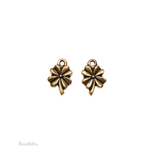 Подвеска "Клевер удачи", ант. золото, 1 шт. (#TC-2219) Подвеска "Клевер удачи", ант. золото, 1 шт. (#TC-2219)