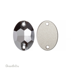 3210 Oval Sew-on Stone 10х7 мм – Light Chrome (#001LTCH)