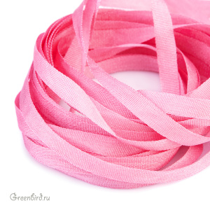 Шелковая лента AVAS Ruban de Soie 4 мм, розовый, 3 м (#3021)