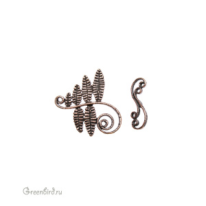 "Реликтовый лес", замок-тоггл, ант. бронза, 1 шт. (#2624)