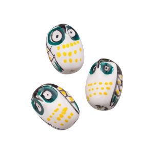 Бусина керамика "Сова" 21х16 мм, черный, 1 шт. (#SVA-CRM-79)