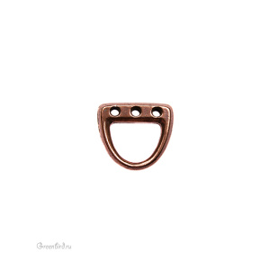 D-замок "Три отверстия", ант. медь, 1 шт. (#TC-6183)