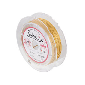 Ювелирный тросик SakuLux 7 – 0,5 мм, золотой, 10 м (#SL7X050SG10)