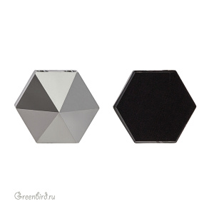 Swarovski 5060 Бусина Шип-Гексагон 7,5 мм, черный гематит (#280HEM), 1 шт.