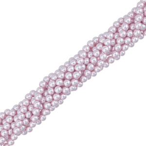 Жемчуг Crystalbird, круглый, 6 мм, Violet, нить (#66)