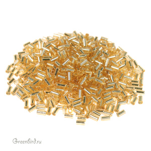 Бисер TOHO Bugle стеклярус 3 мм – Внутреннее серебрение (#22), 10 г