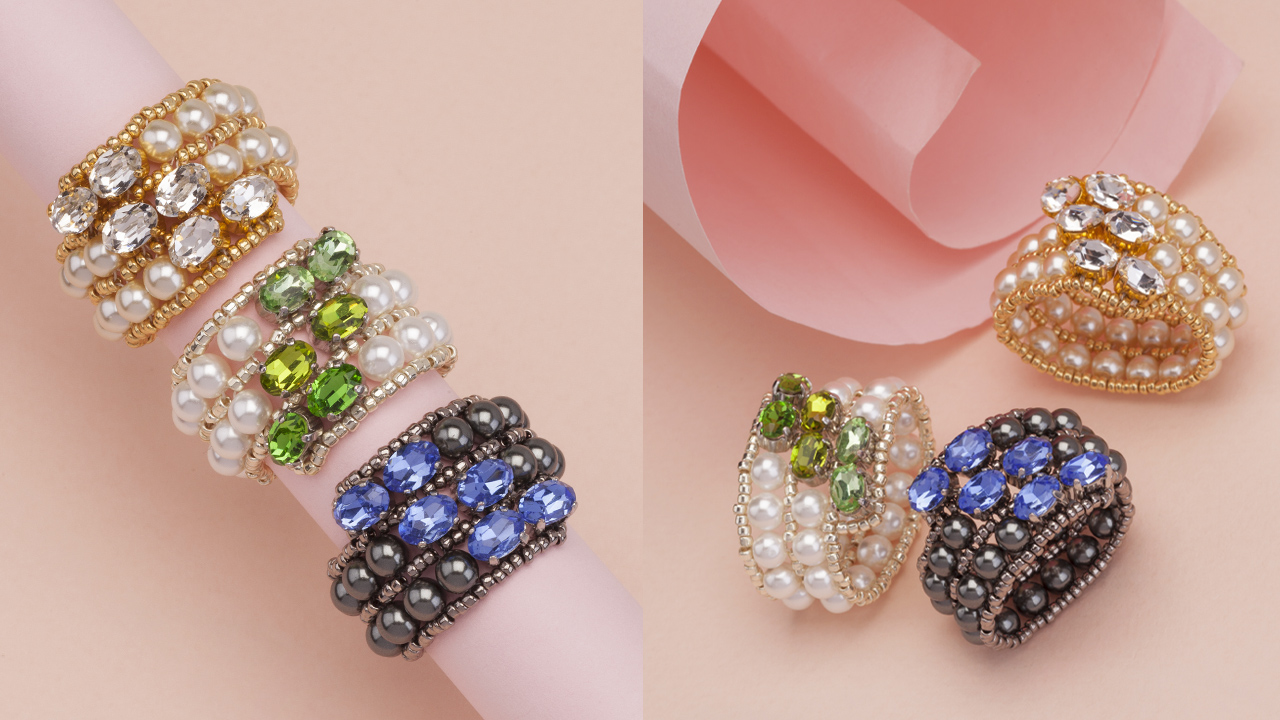 28.03 ⭐️ Кольцо из жемчуга и кристаллов CRYSTALBIRD