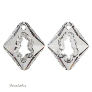 6926 подвеска Growing Crystal Rhombus 36mm – Crystal (#001)