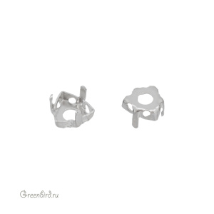 4799 Оправа для ювелирного кристалла Prismatic Triangle Fancy Stone FS 6,0х6,1 мм, белая бронза