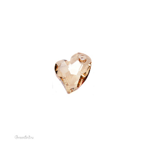 6261 подвеска Asymmetrical Heart Drop 17mm – Golden Shadow (#001GSHA)