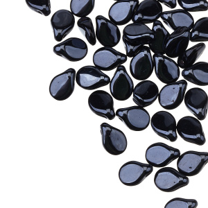 Pip Beads 5x7mm, Jet/Blue Hematite Full, 5 гр (#23980/20600)
