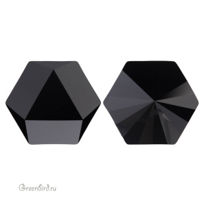 Swarovski 4699 Призматический гексагон 20x22,9 мм, черный (#280), 1 шт.