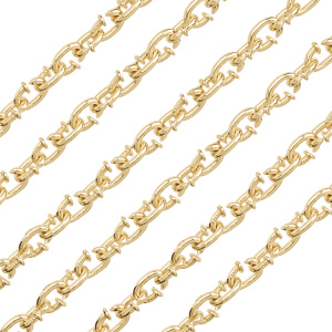 Цепочка фигурная "Гвоздь" 12x8 мм, золото, 30 см (#Chain-95G)